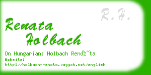 renata holbach business card